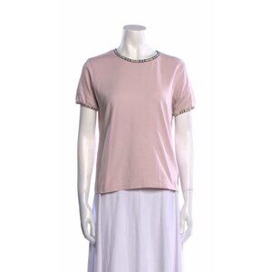 Burberry Brit Nova Check Contrast Women’s Baby Pink Baby Shortsleeved T Shirt